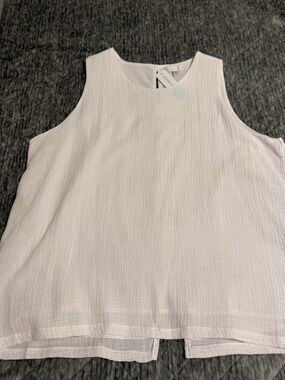 White Sleeveless Gauze Top - Women NWT